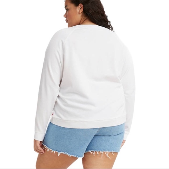 Levi's Y2K Sweatshirt Women's sweater White Cropped SF/CA Graphic size XXL - Picture 3 of 5